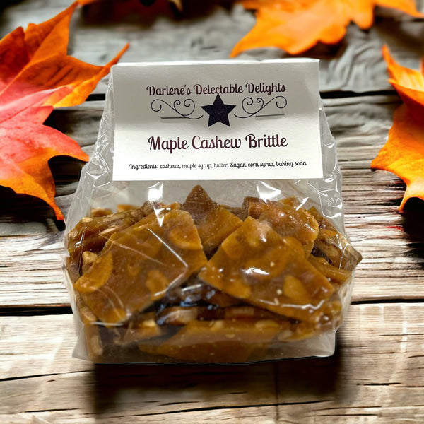 Maple Peanut Brittle or Maple Cashew Brittle