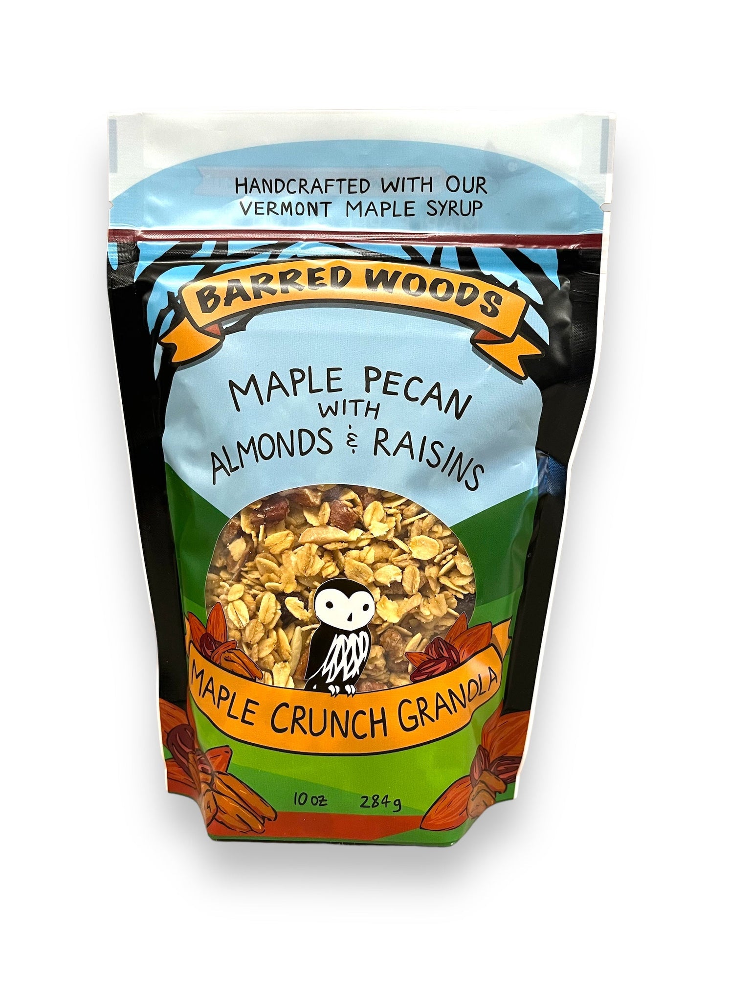 New - 10 oz Maple Crunch Granola - Maple Pecan with Almonds & Raisins