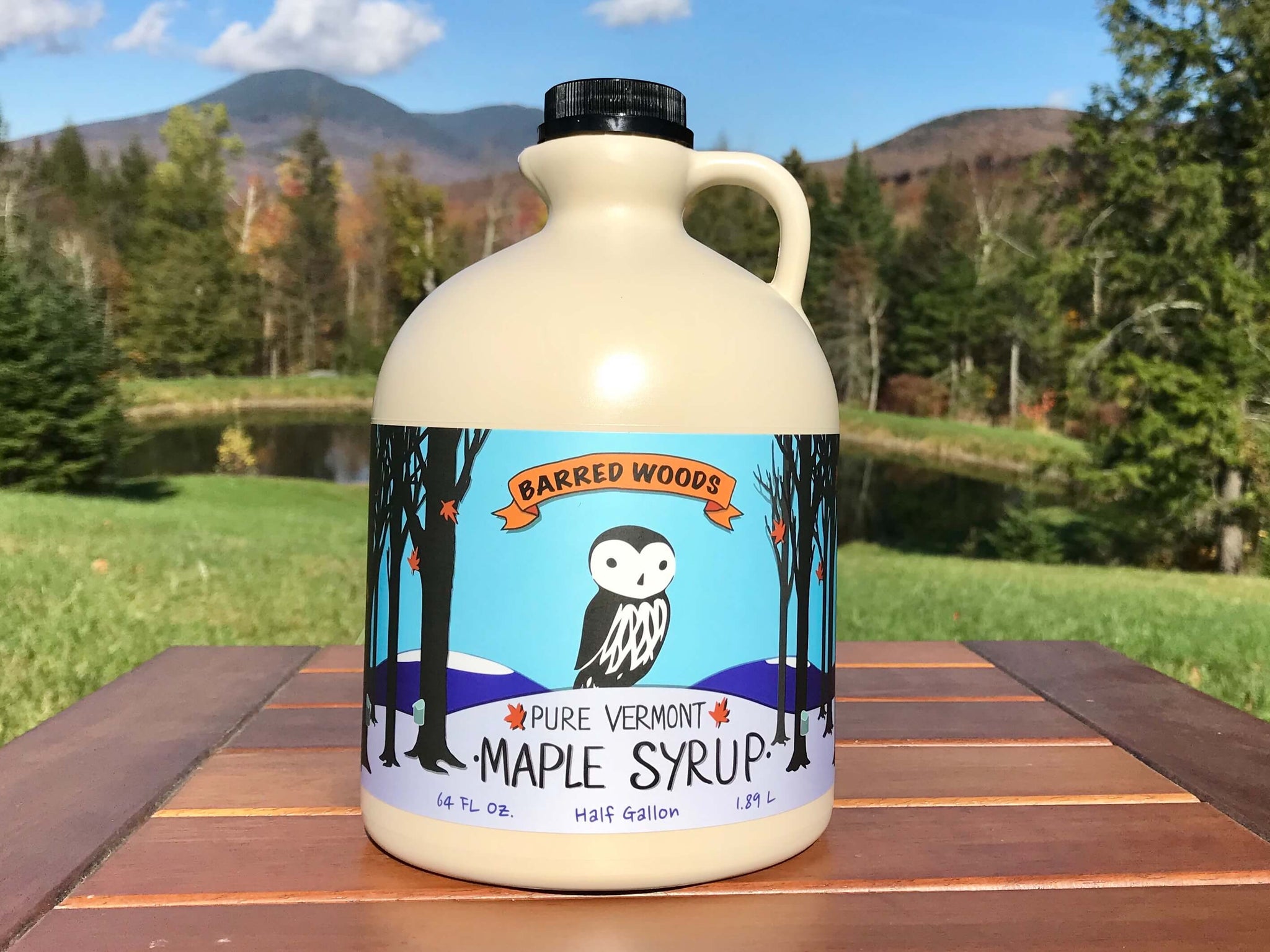 Pure Organic Vermont Maple Syrup - Half Gallon Jug (64 ounces)