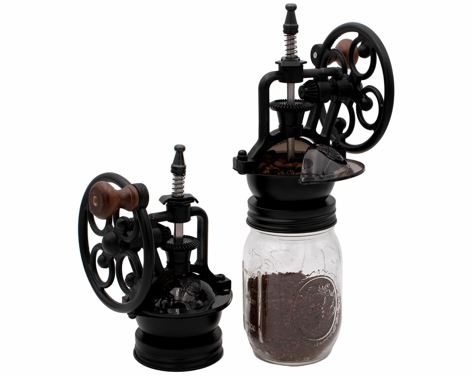 Vintage Reproduction Manual Coffee Grinder for Regular Mouth Mason Jars