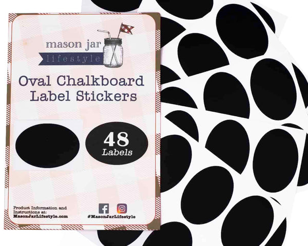 Vinyl Chalkboard Labels Stickers 48 Pack