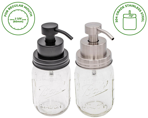 Foaming Soap Pump Dispensers for Regular Mouth Mason Jars