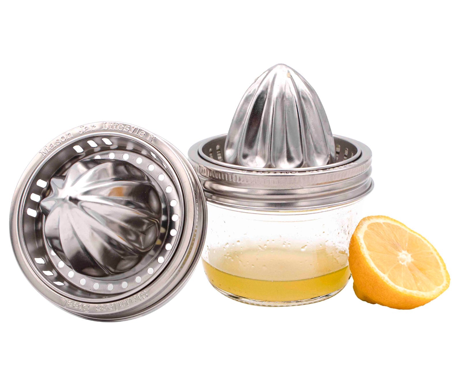 Juicing Stainless Steel Lid for Wide Mouth Mason Jars