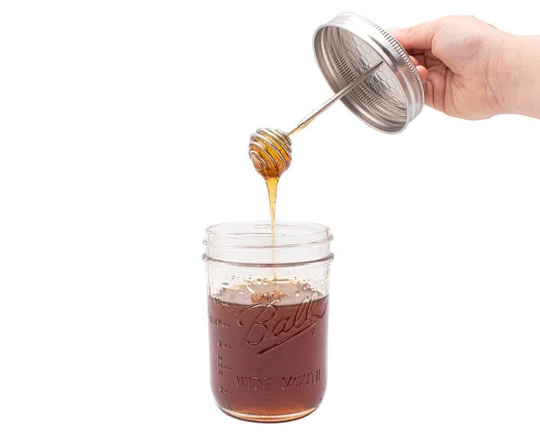 Honey Dipper Stainless Steel Lid for Mason Jars