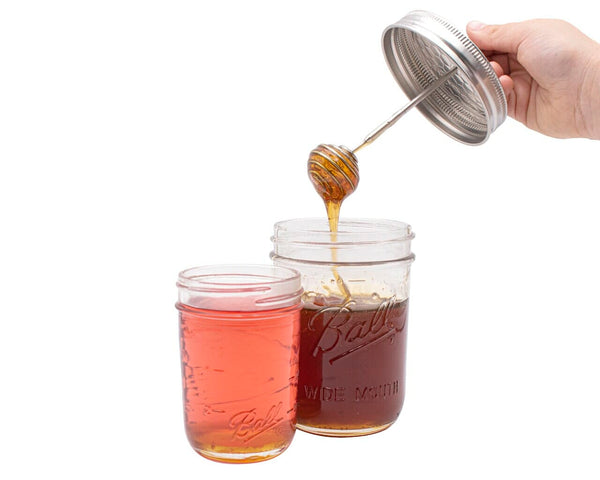 Honey Dipper Stainless Steel Lid for Mason Jars